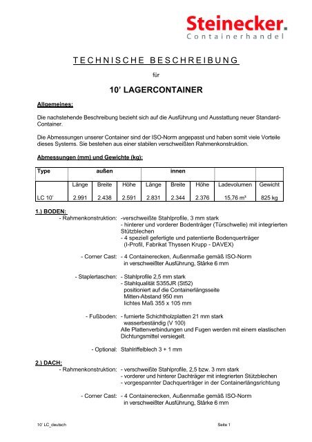 LC - Steinecker Containerhandel