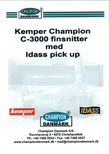Page 1 __ cHAMPloN Â® = Kemper Champion C-3000 finsnitter med ...