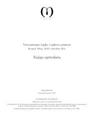 Knjiga apstrakata - Mathematical Institute of the Serbian Academy of ...