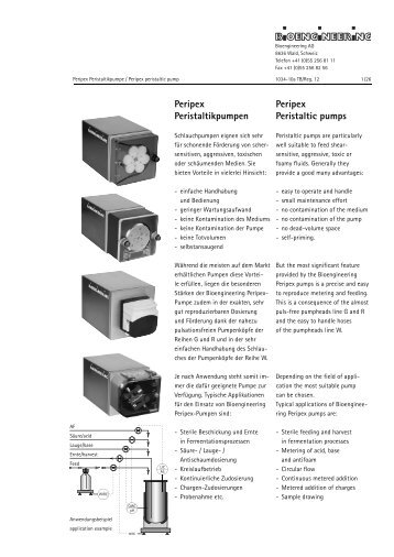 Peripex Peristaltikpumpen Peripex Peristaltic pumps - Qas-inc.com