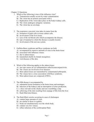 Chapter 12 Questions 1. Which of the following is true of the ...