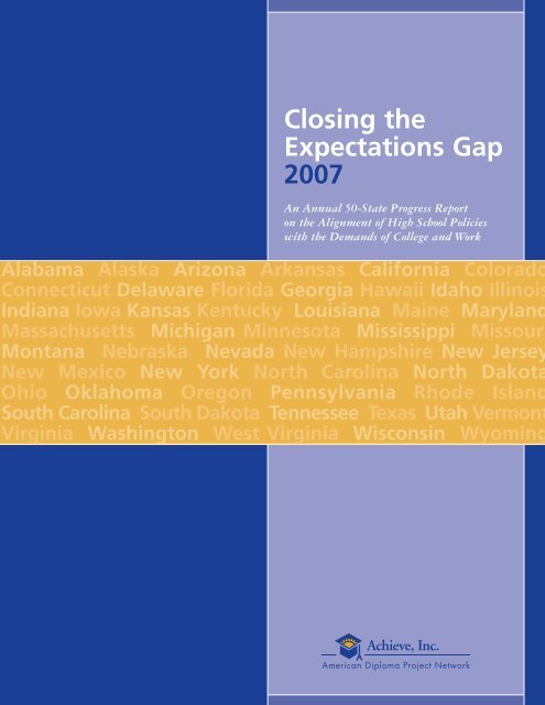 Closing the Expectations Gap 2007 - Achieve