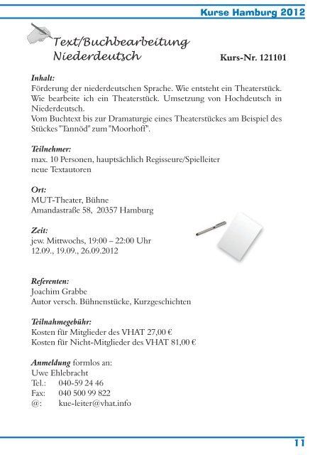 Bühne 2012.2_Nr.516 - Verband Hamburger Amateurtheater eV