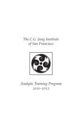 The C.G. Jung Institute of San Francisco Analytic Training Program ...