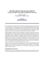 The 1999 Land Act and Village Land Act - Mokoro