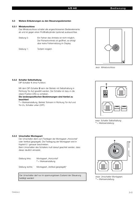 Steuerung Industrie-Sectionaltor A B440