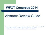 WFOT Congress 2012 Abstract Review Guide - World Federation of ...