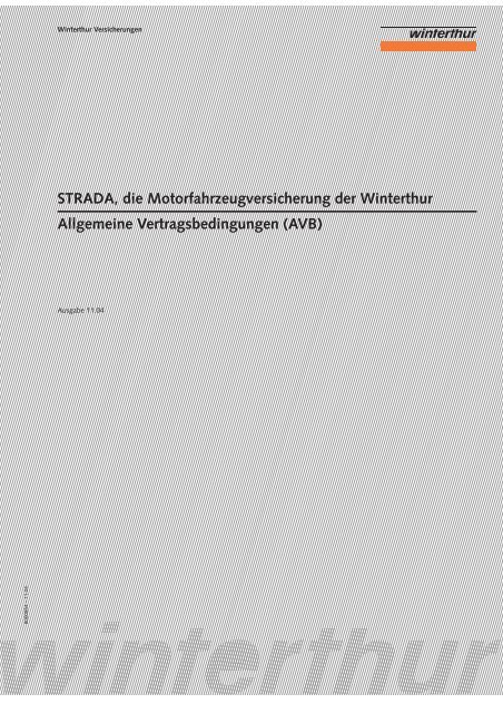 STRADA, die Motorfahrzeugversicherung der Winterthur Allgemeine ...