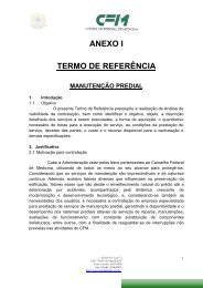 Termo de Referência - Conselho Federal de Medicina