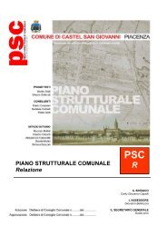 PIANO STRUTTURALE COMUNALE Relazione - Comune di Castel ...