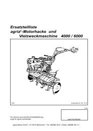 Ersatzteilliste agriaÂ®-Motorhacke und ... - motoruf.com