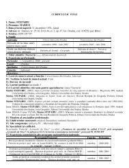 CURRICULUM VITAE 1. Nume: STUPARIU 2. Prenume: MARIUS 3 ...