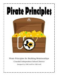 Pirate Principles Manual - Crandall, Texas ISD