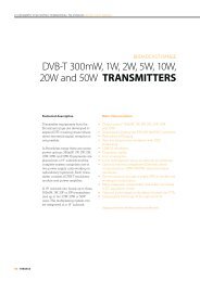 DVB-T 300mW, 1W, 2W, 5W, 10W, 20W and 50W ... - Televes