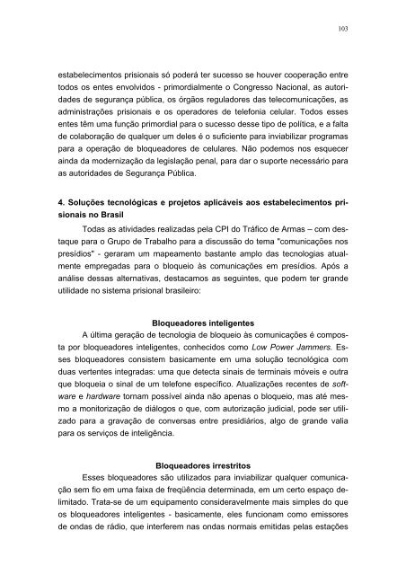 Ãntegra do relatÃ³rio final da CPI do TrÃ¡fico de Armas