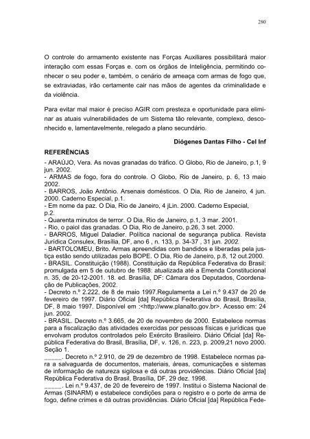 Ãntegra do relatÃ³rio final da CPI do TrÃ¡fico de Armas