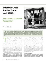 Informal Cross Border Trade and SADC: - TradeMark Southern Africa