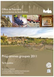 Brochure 2011 FR tarifs publics - Saint-Emilion