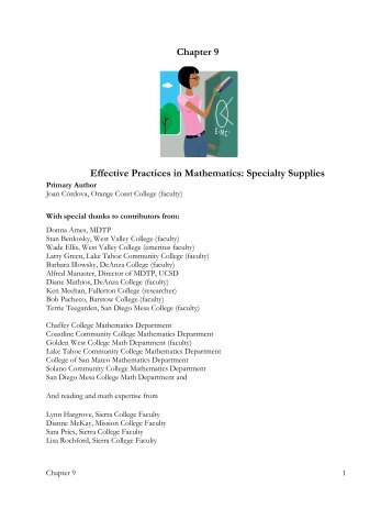 Chapter 9 Effective Practices in Mathematics - Basic Skills Initiative