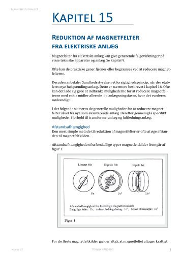 Kapitel 15 Reduktion af magnetfelter fra elektriske ... - Dansk Energi