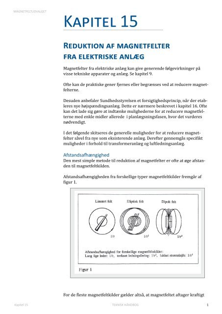 Kapitel 15 Reduktion af magnetfelter fra elektriske ... - Dansk Energi