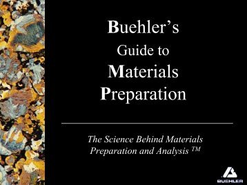 Buehler's Guide to Materials Preparation