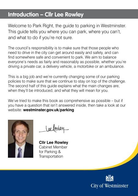 How to Park - Westminster City Council