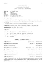 Course Outline - Mathematics - Ryerson University