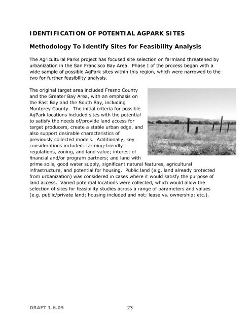 A Feasibility Study for Urban Edge Agricultural Parks - SAGE