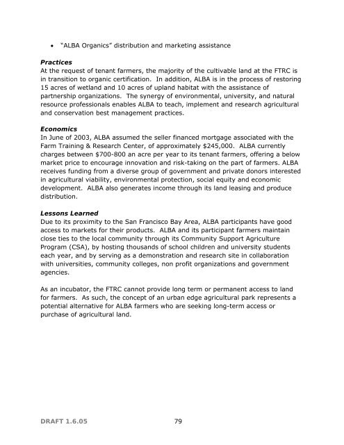 A Feasibility Study for Urban Edge Agricultural Parks - SAGE