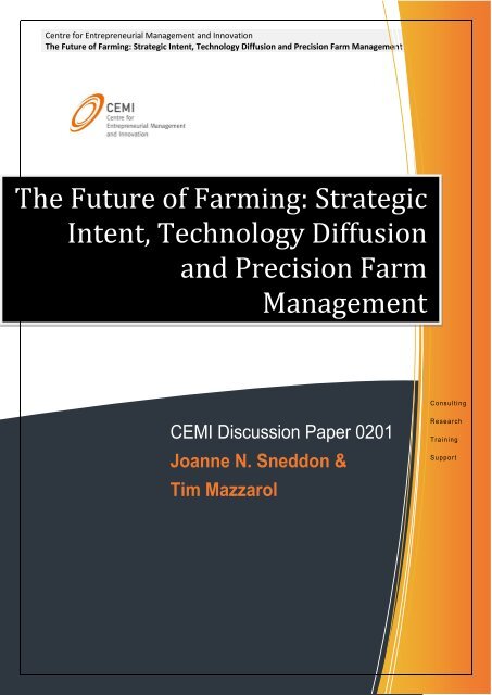 The Future of Farming: Strategic Intent, Technology Diffusion ... - CEMI