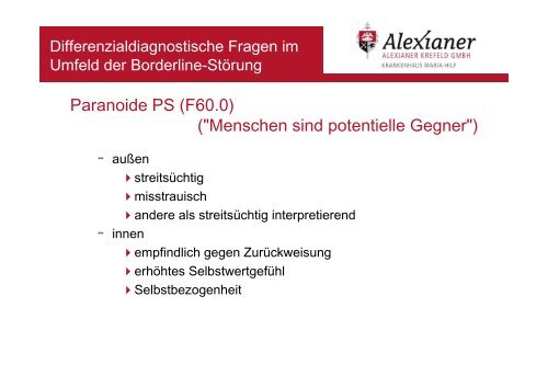 Differenzialdiagnostische Fragen (Dr. Horn) - BLP-Symposien