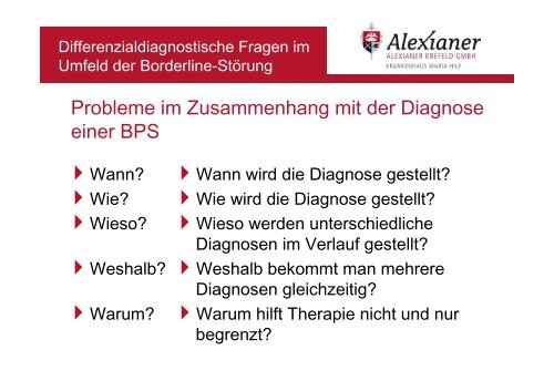 Differenzialdiagnostische Fragen (Dr. Horn) - BLP-Symposien