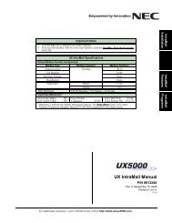 UX IntraMail Manual - NEC UX5000