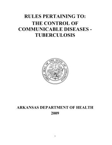 the control of communicable diseases - tuberculosis - Arkansas ...