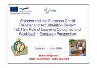 Bologna and the European Credit Transfer and ... - ECTS