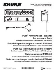Shure PSM400 User Guide (English)