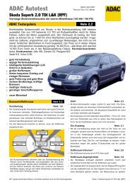 Umfassender Test Skoda Octavia 1 9 Tdi Ambiente Adac