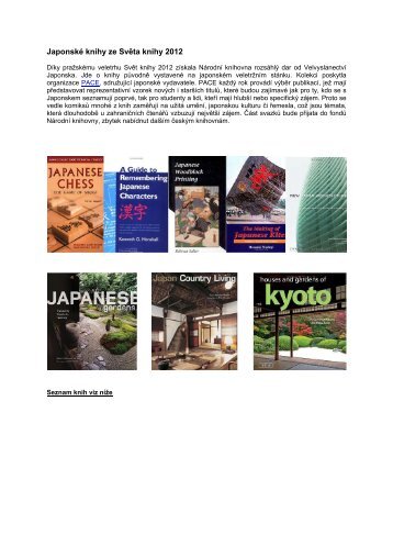 Japonské knihy ze Světa knihy 2012 - Národní knihovna ČR