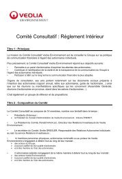 RÃ¨glement IntÃ©rieur - Veolia Finance - Veolia Environnement