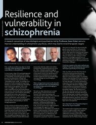 Resilience and vulnerability in schizophrenia