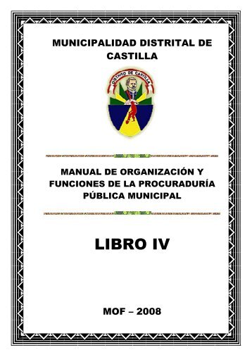 4 MOF 04.1 PROC PÃBL MUNIC - Municipalidad Distrital de Castilla