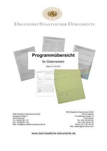 Programmübersicht