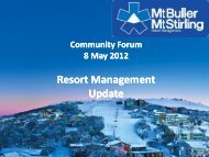 Presentation to Community Forum - Part 1 - Mt Buller