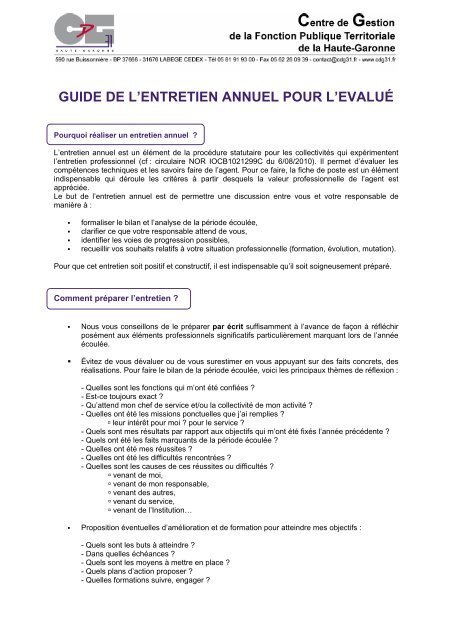 Le Guide De L Entretien Annuel Pour L A C Valua C