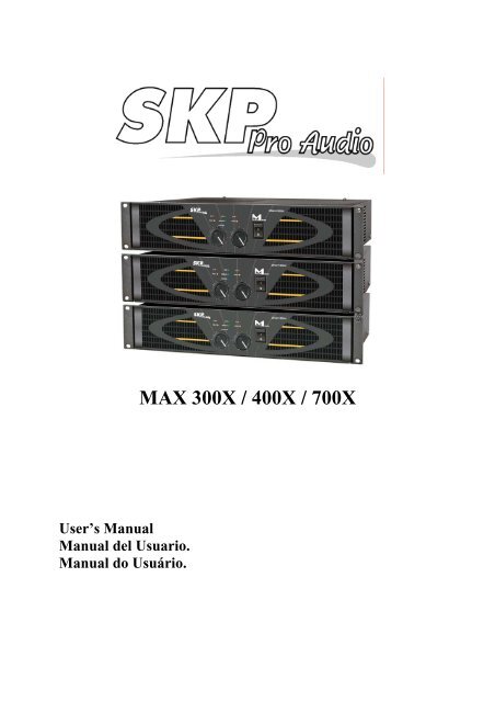 MAX 300X / 400X / 700X - SKP Pro Audio