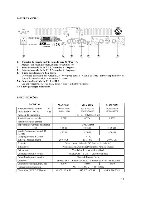 MAX 300X / 400X / 700X - SKP Pro Audio