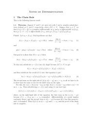 Notes on Differentiation - Michigan State University