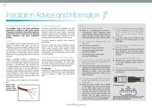 AV Connectivity & Signal Distribution - CIE-Group