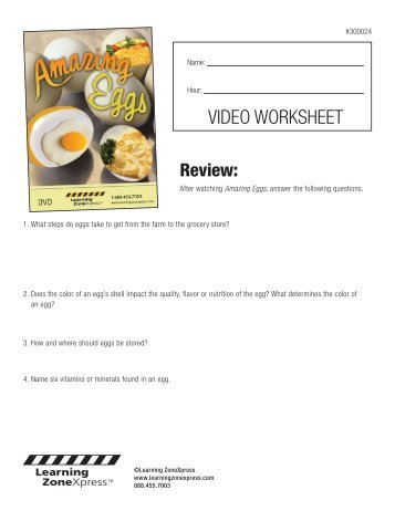 VIDEO WORKSHEET - Learning Zone Express